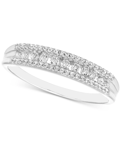 Macy's Diamond Band (1/4 Ct. T.w.) In 14k Gold In White Gold