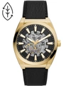 Fossil Men's Everett Black Leather Strap Watch 42mm In Black