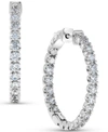 Macy's Diamond Inside-out Hoop Earrings (3 Ct. T.w.) In 14k White Gold In White Gold