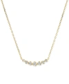 Macy's Diamond Graduated Collar Necklace (1/4 Ct. T.w.) In 14k White Or Yellow Gold, 16" + 2" Extender In Yellow Gold