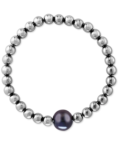 Effy Collection Effy Men's Black Freshwater Pearl (11mm) & Hematite Stretch Bracelet (also In White Freshwater Pearl