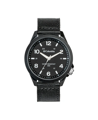 Columbia Unisex Crestview Analog Black Nylon Strap Watch, 42mm