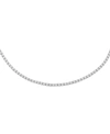 Adinas Jewels Thin Tennis Choker In 14k Gold Plated Over Sterling Silver In Silver