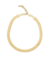 Ettika Gold-plated Flat Snake Chain Necklace In Gold-plated