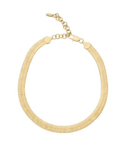 ETTIKA GOLD-PLATED FLAT SNAKE CHAIN NECKLACE