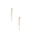 Ettika Crystal Gold-plated Chain Dangle Earrings In Gold-plated