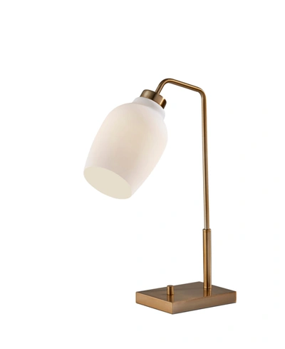 Adesso Clara Desk Lamp In Antique Brass