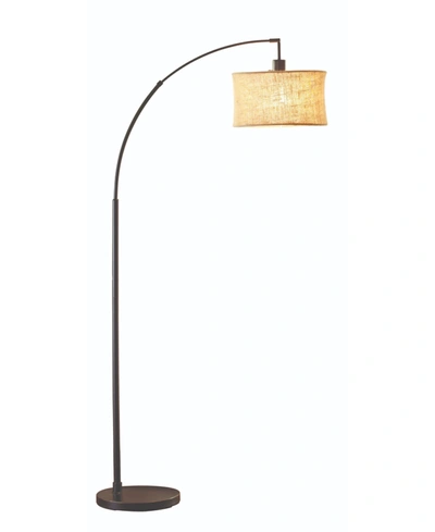 Adesso Burlap Arc Lamp In Bronze