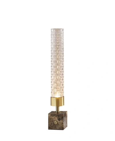 Adesso Harriet Led Table Lantern In Brass