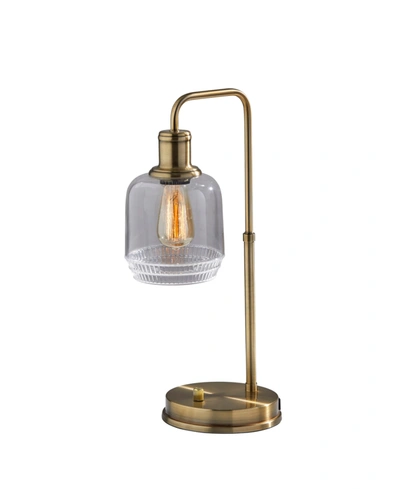 Adesso Barnett Cylinder Table Lamp In Brass