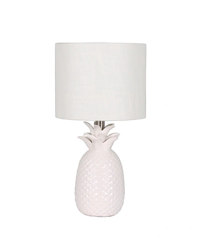Adesso Pineapple Table Lamp In Glossy White Finish