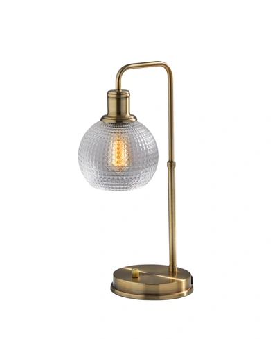 Adesso Barnett Globe Table Lamp In Brass