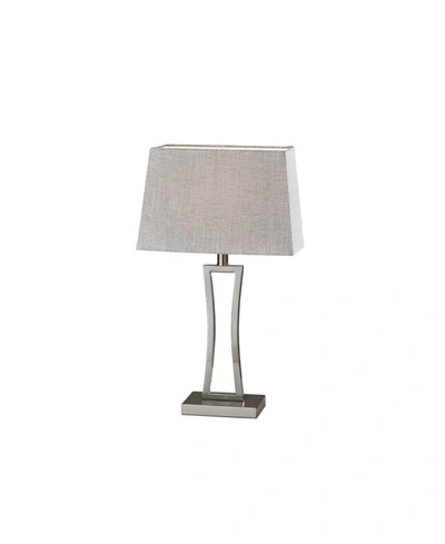 Adesso Camila Table Lamp, 2 Piece In Brushed Steel