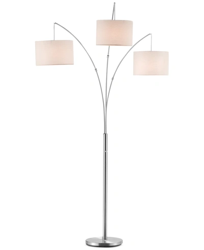 Adesso Trinity Arc Floor Lamp In Satin Steel