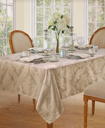 Elrene Barcelona Damask 52" X 70" Tablecloth In Beige (ecr