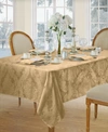 Elrene Barcelona Damask 52" X 52" Tablecloth In Gold