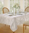 Elrene Barcelona Damask Tablecloth, 52" X 70" In White