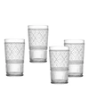 GODINGER CLARO HIGHBALL GLASSES, SET OF 4