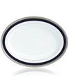 NORITAKE "CRESTWOOD COBALT PLATINUM" OVAL PLATTER, 14"