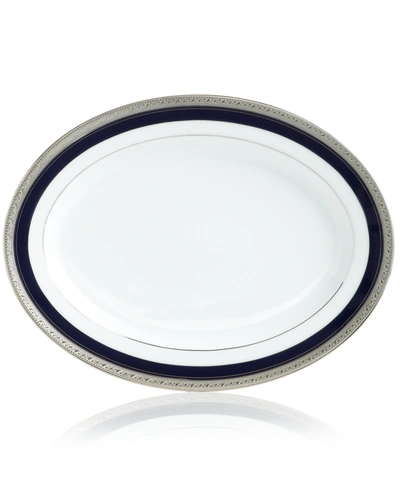 Noritake "crestwood Cobalt Platinum" Oval Platter, 14"