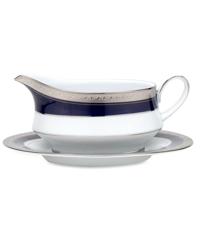 Noritake "crestwood Cobalt Platinum" Gravy Boat