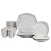 Ecoware Tabletops Unlimited Alec 16 Pc. Ash White Dinnerware Set, Service For 4 In Multi Clr