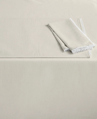 Lenox French Perle 60" X 102" Natural Tablecloth