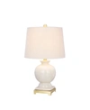 Fangio Lighting Table Lamp In Eggshell Color With Clear Crackle Finish