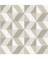 A-STREET PRINTS 20.5" X 396" CERIUM NEUTRAL CONCRETE GEOMETRIC WALLPAPER