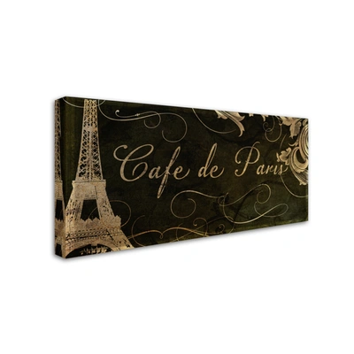 Trademark Global Color Bakery 'cafe De Paris' Canvas Art, 10" X 19"