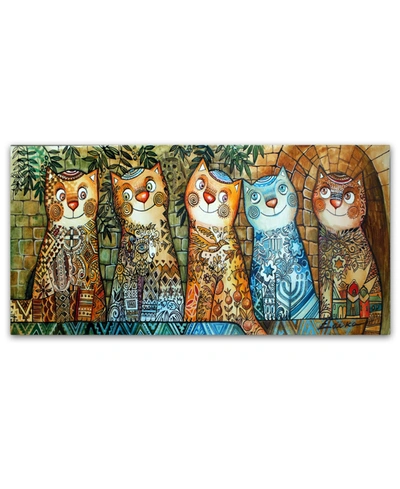 Trademark Global Oxana Ziaka 'cats Of Israel' Canvas Art In Multi