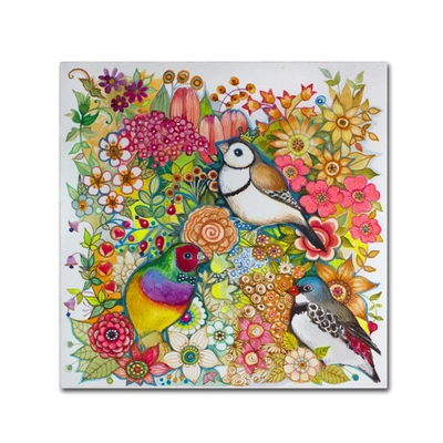 Trademark Global Oxana Ziaka 'exotic Birds' Canvas Art In Multi