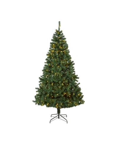 Nearly Natural Northern Tip Pine Artificial Christmas Tree With 400 Clear Led Lights In Green