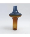 GLOBAL VIEWS TALL COBALT OVER AMBER VASE SMALL