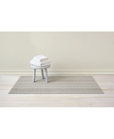 Chilewich Skinny Stripe Utility Floor Mat, 24" X 36" In Birch