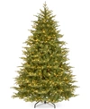 NATIONAL TREE COMPANY 7.5' "FEEL REAL" NORDIC SPRUCE MEDIUM HINGED CHRISTMAS TREE WITH 900 CLEAR LIGHTS