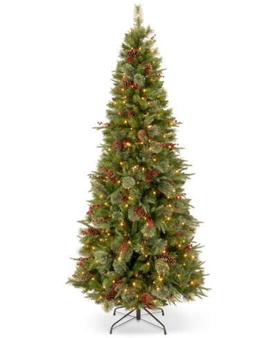 National Tree Company 7.5' "feel-real" Colonial Slim Hinged Christmas Tree With 400 Clear Lights