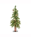 Vickerman 2 Ft Alpine Artificial Christmas Tree, Featuring 105 Pvc Tips And 50 Warm White Dura-lit Led Lights