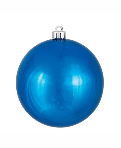 Vickerman 12" Blue Shiny Ball Christmas Ornament