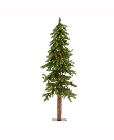 Vickerman 4 Ft Alpine Artificial Christmas Tree, Featuring 337 Pvc Tips And 100 Warm White Dura-lit Led Lights