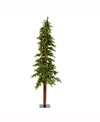 VICKERMAN 7 FT ALPINE ARTIFICIAL CHRISTMAS TREE, FEATURING 921 PVC TIPS AND 300 WARM WHITE DURA-LIT LED LIGHTS
