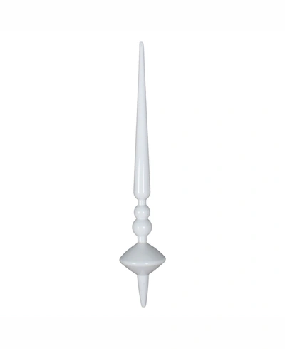 Vickerman 12" White Shiny Cupola Finial