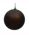 VICKERMAN 8" CHOCOLATE MATTE UV TREATED BALL CHRISTMAS ORNAMENT