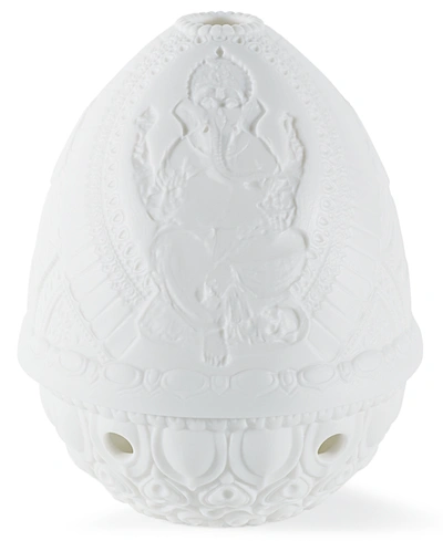 Lladrò Collectible Figurine, Lord Ganesha Lithophane Candle Holder In White
