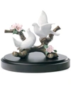 LLADRÒ COLLECTIBLE FIGURINE, DOVES ON CHERRY TREE