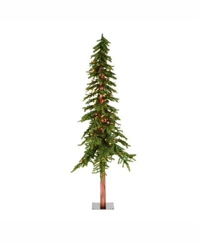 Vickerman 7 Ft Natural Alpine Artificial Christmas Tree With 300 Multi-colored Lights