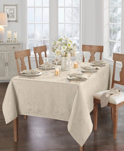 Elrene Caiden Elegance Damask Tablecloth In White