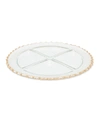 Classic Touch Glass 4 Section Relish Dish In Clear/gold-tone