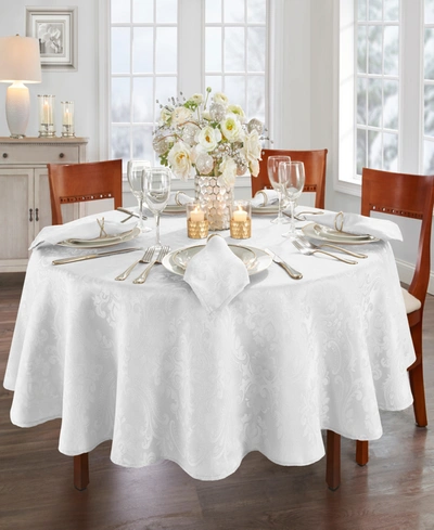 Elrene Caiden Elegance Damask Tablecloth In White