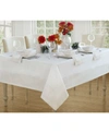 Villeroy & Boch New Wave Metallic Border Linen Tablecloth, 70" X 96" In White/gold